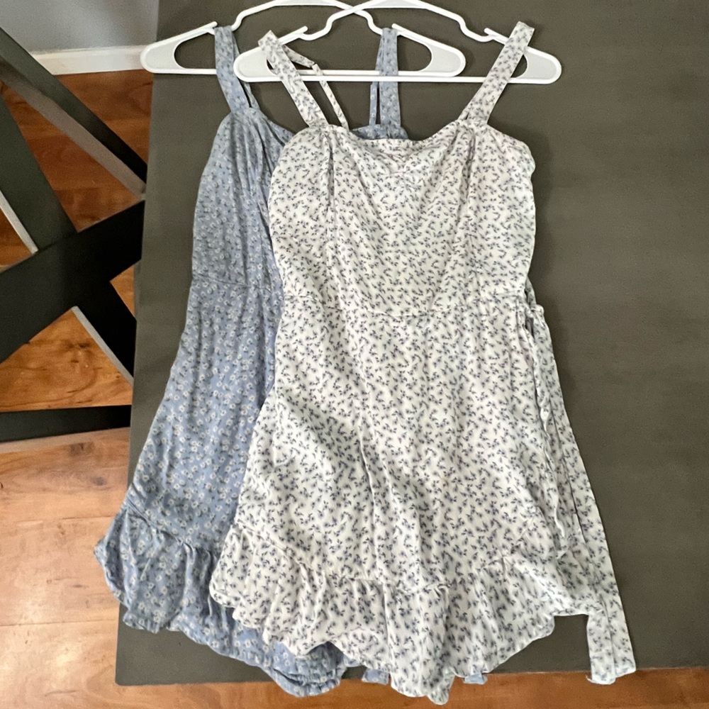 Hollister 2 floral rompers!